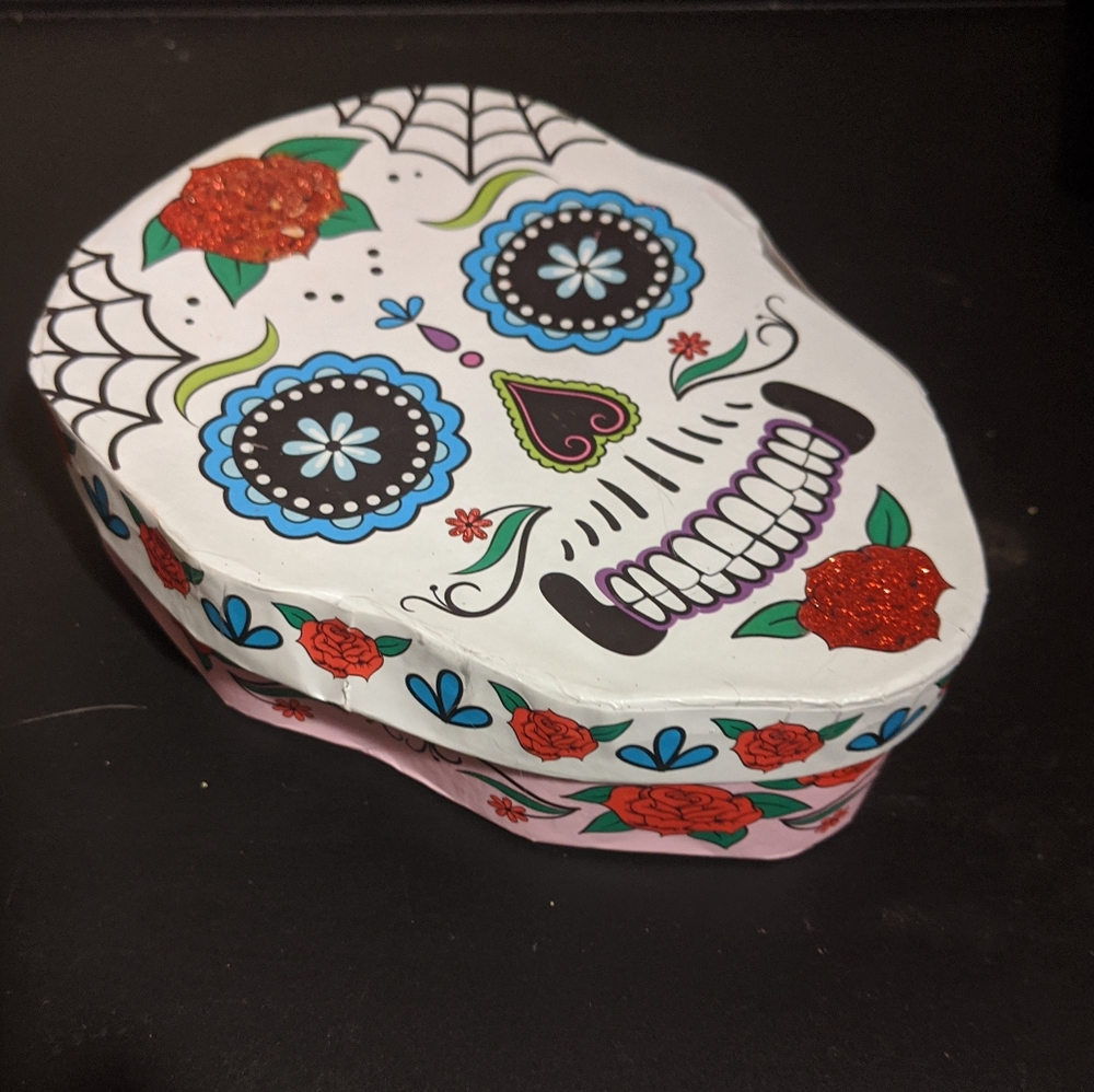 SALE Sugar Skull Day of The Dead Small Gift Storage Box